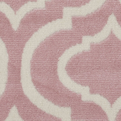 5' Gray Round Moroccan Power Loom Area Rug