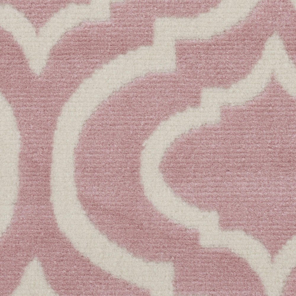 5' Pink And Ivory Moroccan Round Rug