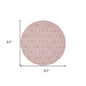 5' Gray Round Moroccan Power Loom Area Rug