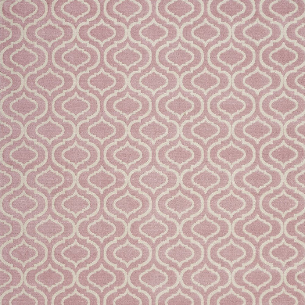 8' X 10' Pink And Ivory Moroccan Area Rug