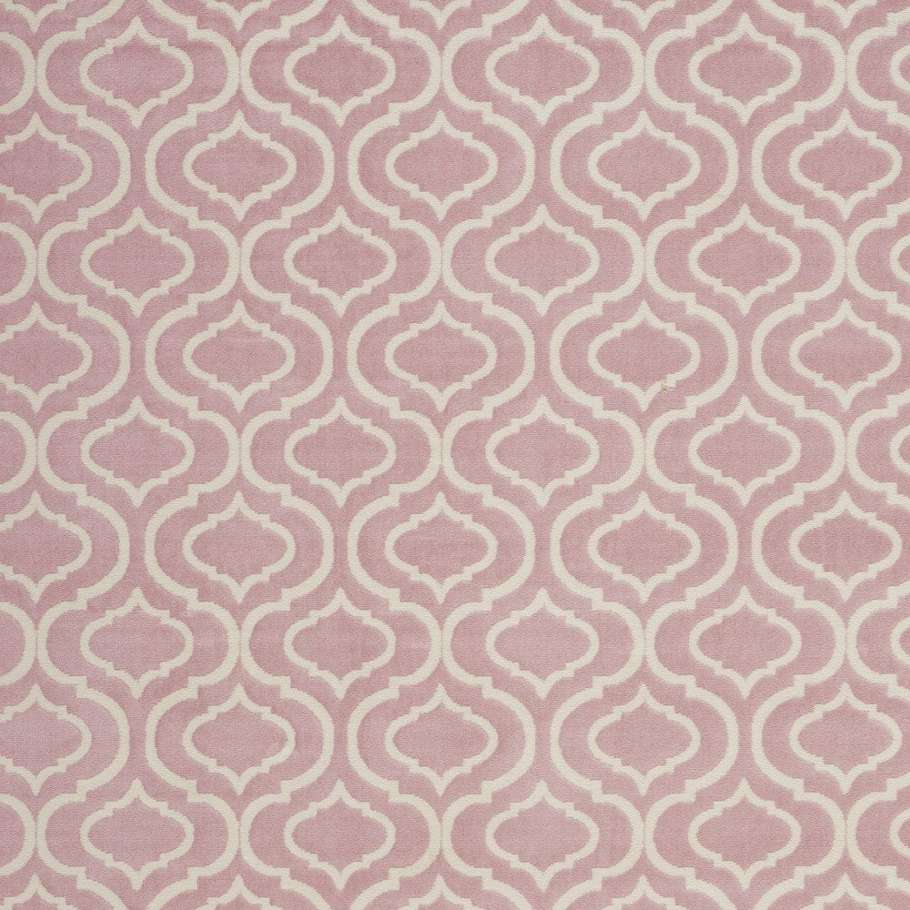 8' X 10' Pink And Ivory Moroccan Area Rug