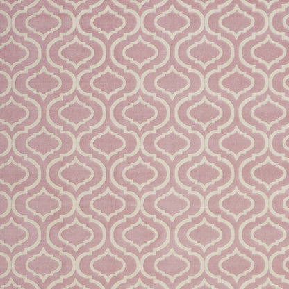 8' X 10' Pink And Ivory Moroccan Area Rug