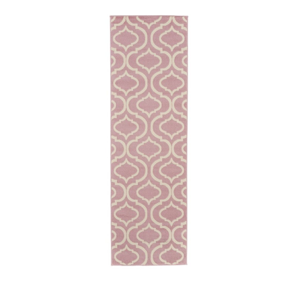 7' Gray Moroccan Power Loom Runner Rug