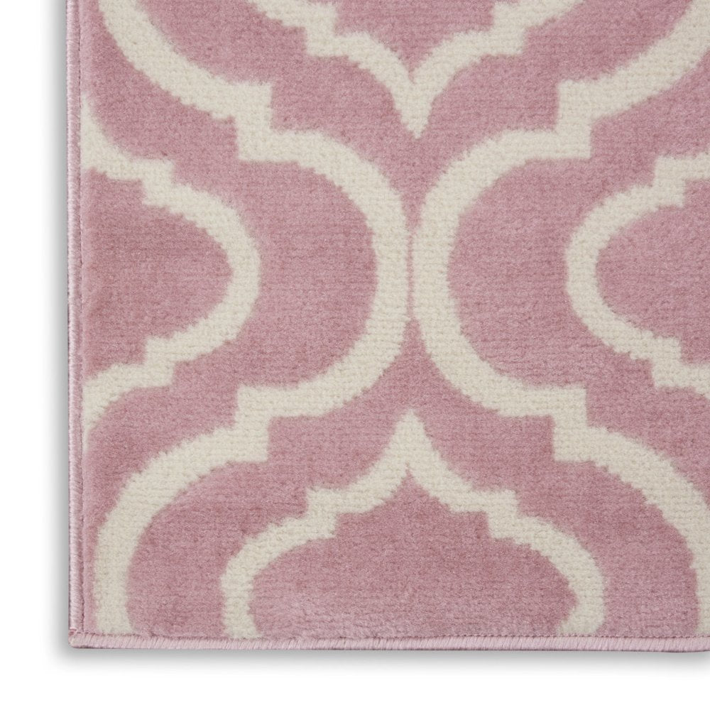 7' Gray Moroccan Power Loom Runner Rug