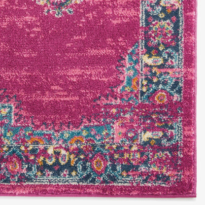 12' X 18' Blue Moroccan Power Loom Distressed Area Rug