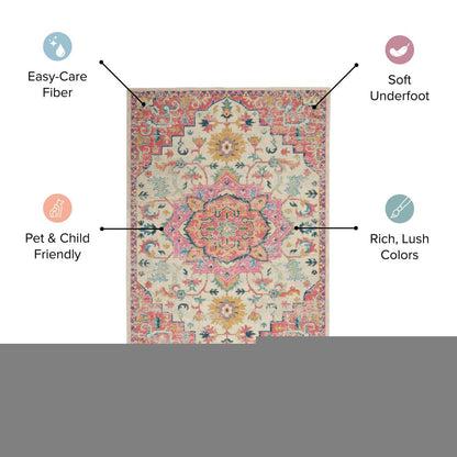 12' X 18' Blue Moroccan Power Loom Distressed Area Rug