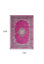12' X 18' Blue Moroccan Power Loom Distressed Area Rug
