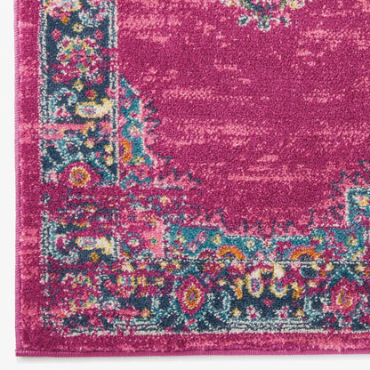 10' X 14' Blue Moroccan Power Loom Distressed Area Rug