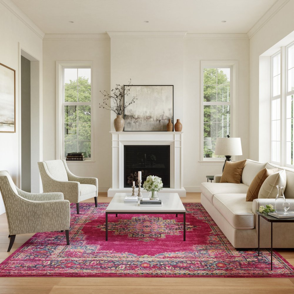 10' X 14' Blue Moroccan Power Loom Distressed Area Rug