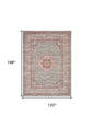 10' X 14' Blue Moroccan Power Loom Distressed Area Rug