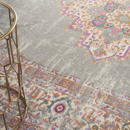 12' X 18' Blue Moroccan Power Loom Distressed Area Rug