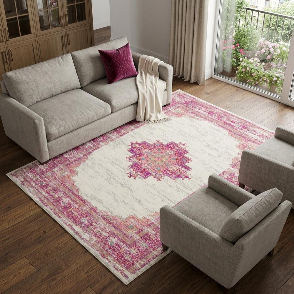 12' X 15' Blue Moroccan Power Loom Distressed Area Rug