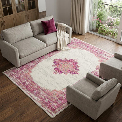 12' X 15' Blue Moroccan Power Loom Distressed Area Rug