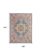 9' X 12' Gray Floral Power Loom Area Rug