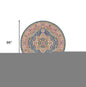 8' Gray Round Floral Power Loom Area Rug