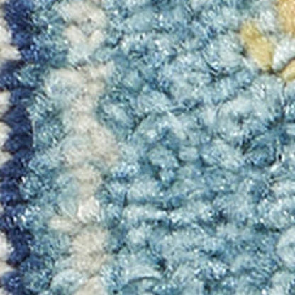 9' X 12' Ivory Floral Power Loom Area Rug