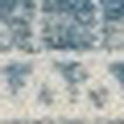 8' Navy Blue Round Floral Power Loom Area Rug