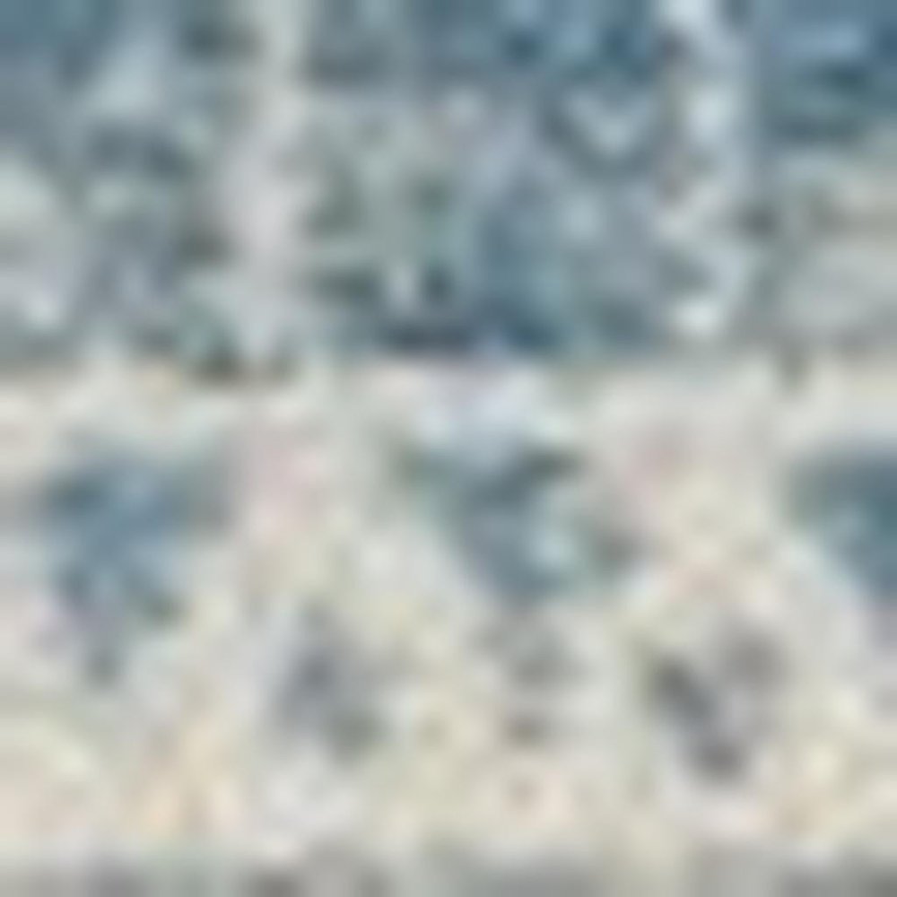 8' Navy Blue Round Floral Power Loom Area Rug