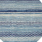 8' Navy Blue Round Floral Power Loom Area Rug