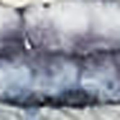 6' X 9' Gray Floral Power Loom Distressed Washable Area Rug