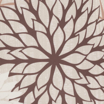 20" Brown Beige and Ivory Floral Indoor Outdoor Throw Pillow