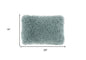 14" X 20" Celadon Shag Lumbar Throw Pillow