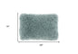 14" X 20" Celadon Shag Lumbar Throw Pillow