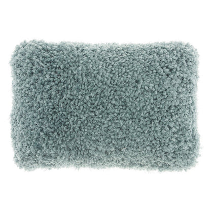 14" X 20" Celadon Shag Lumbar Throw Pillow