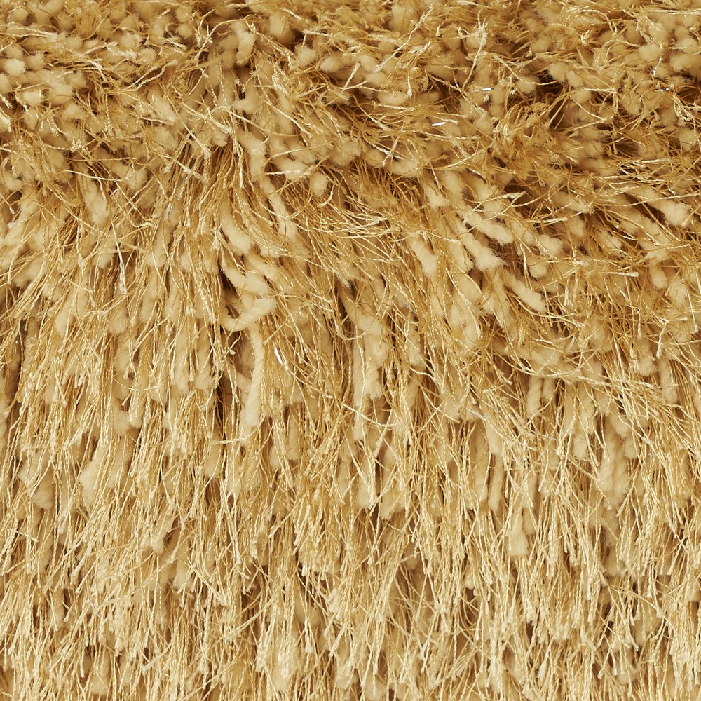 5" X 20" Yellow Shag Bolster Throw Pillow