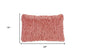 14" X 24" Coral Shag Lumbar Throw Pillow