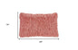14" X 24" Coral Shag Lumbar Throw Pillow