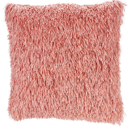 20" Coral Shag Throw Pillow