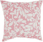 20" Coral and White Botanical Indoor Outdoor Throw Pillow