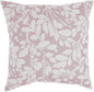 20" Pink and White Botanical Indoor Outdoor Throw Pillow