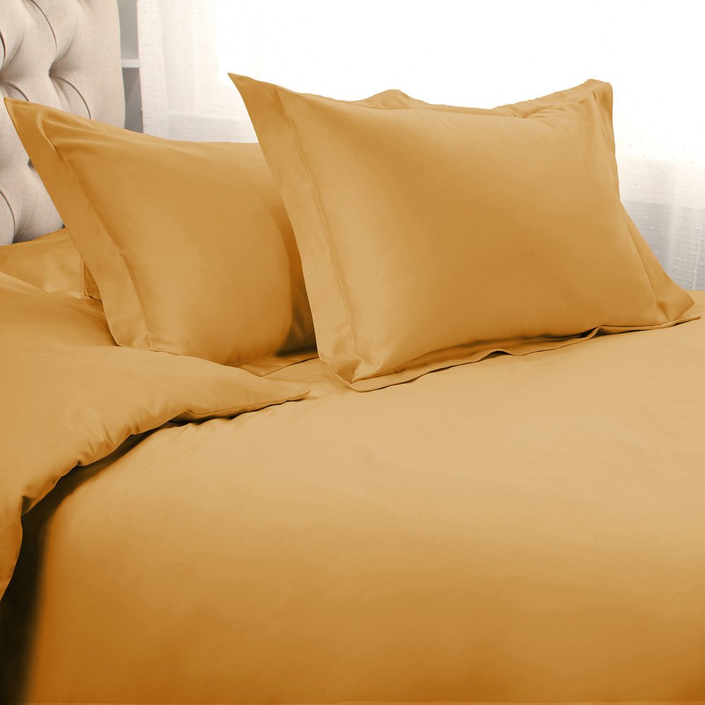 Gold Queen Cotton Washable Duvet Cover Set