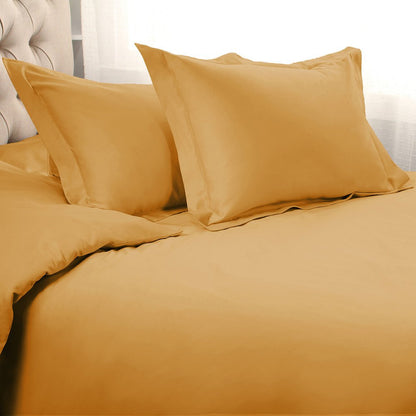 Gold Queen Cotton Washable Duvet Cover Set