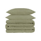 Sage Queen Cotton Blend 1200 Thread Count Washable Duvet Cover Set