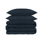 Navy Blue King Cotton Washable Duvet Cover Set