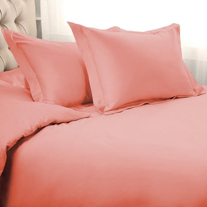Dusty Rose King Cotton Washable Duvet Cover Set