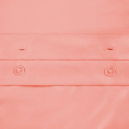 Dusty Rose King Cotton Washable Duvet Cover Set