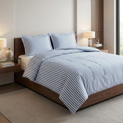 Hunter Green Queen Cotton Blend 300 Thread Count Washable Duvet Cover Set