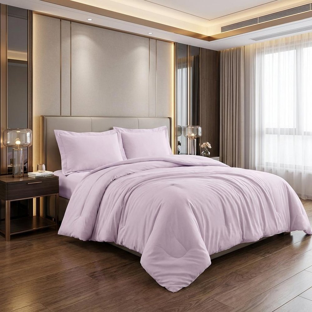 Lilac Queen Cotton Washable Duvet Cover Set