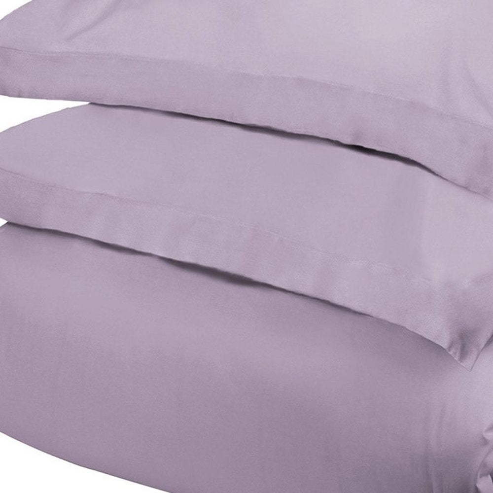 Pink Lavender King Cotton Washable Duvet Cover Set