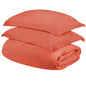 Coral Twin Cotton Washable Duvet Cover Set