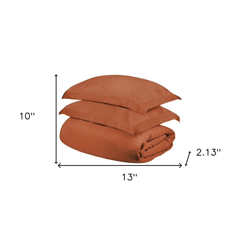 Pumpkin Twin Cotton Washable Duvet Cover Set