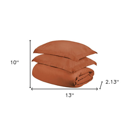 Pumpkin Twin Cotton Washable Duvet Cover Set