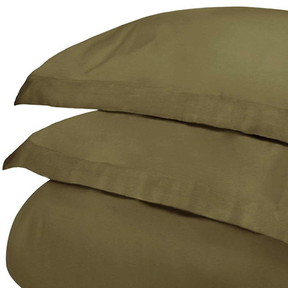Sage Twin Cotton Washable Duvet Cover Set