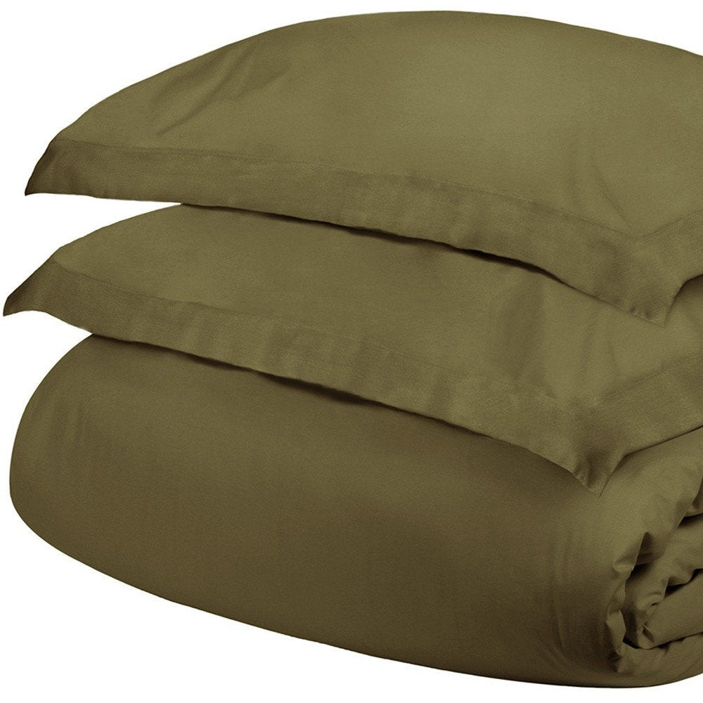 Sage Twin Cotton Washable Duvet Cover Set