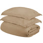 Tan Twin Cotton Washable Duvet Cover Set