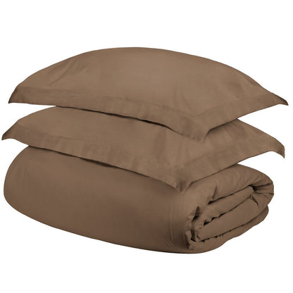 Taupe Twin Cotton Washable Duvet Cover Set